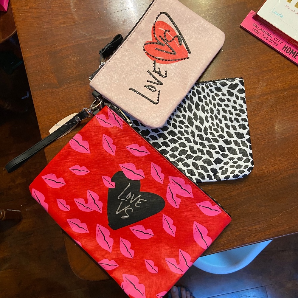 Victoria’s Secret Heart wristlet trio
